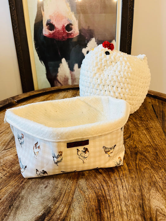 Clucking Around Fabric Bowl